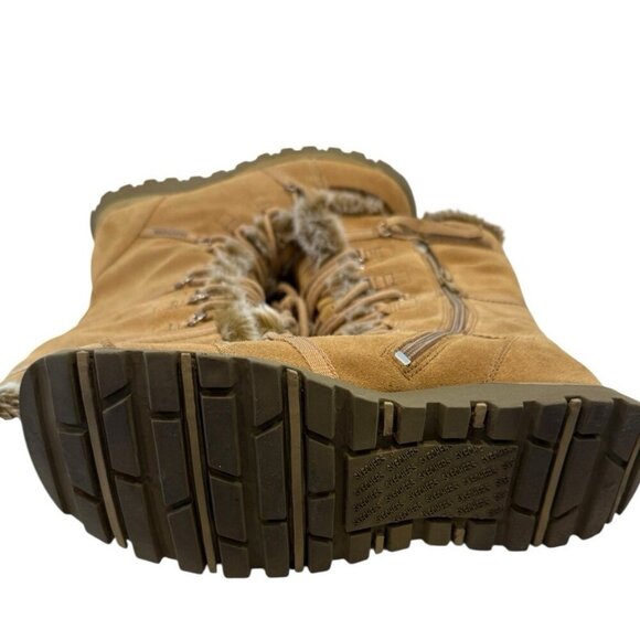 Skechers Boots Womens Grand Jams Unlimited Sand Suede Faux Fur Boho HTF Design 8 - Picture 6 of 10